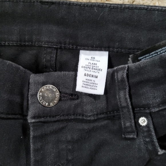 &Denim Black Flare Jeans - Picture 3 of 5